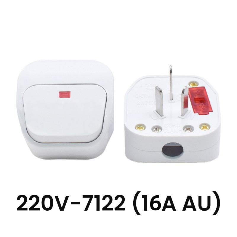 Prise AU 3 broches 250 V AC avec interrupteur et fusible de sécurité