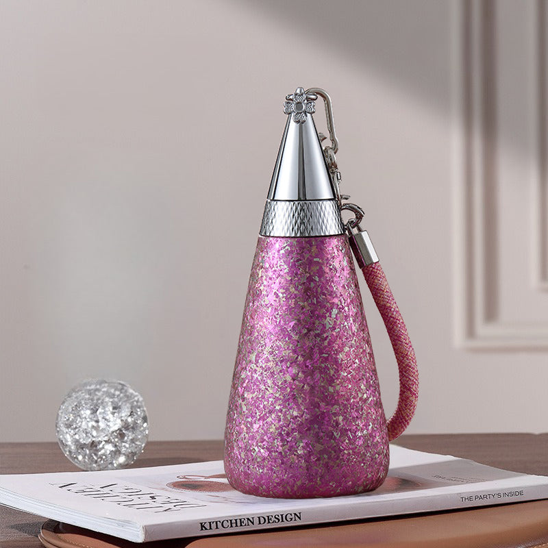 🔥2025 HOT SALE🔥 Titanium Portable Tapered Straw Insulated Water Bottle