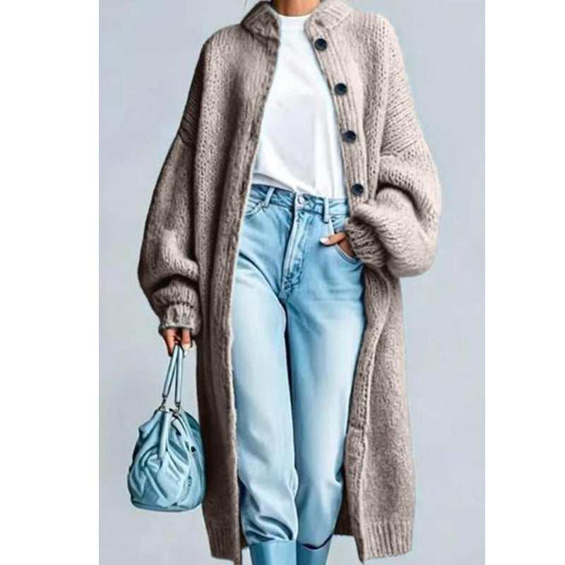 🛍️🧥Novedades: Abrigo largo de punto grueso para mujer