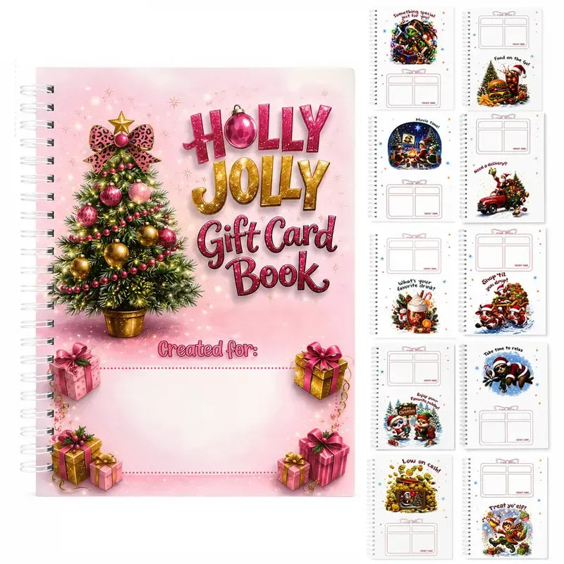 🎅Julegavekorthæfte -🎁DIY spiralbundet julegavekortholderbog
