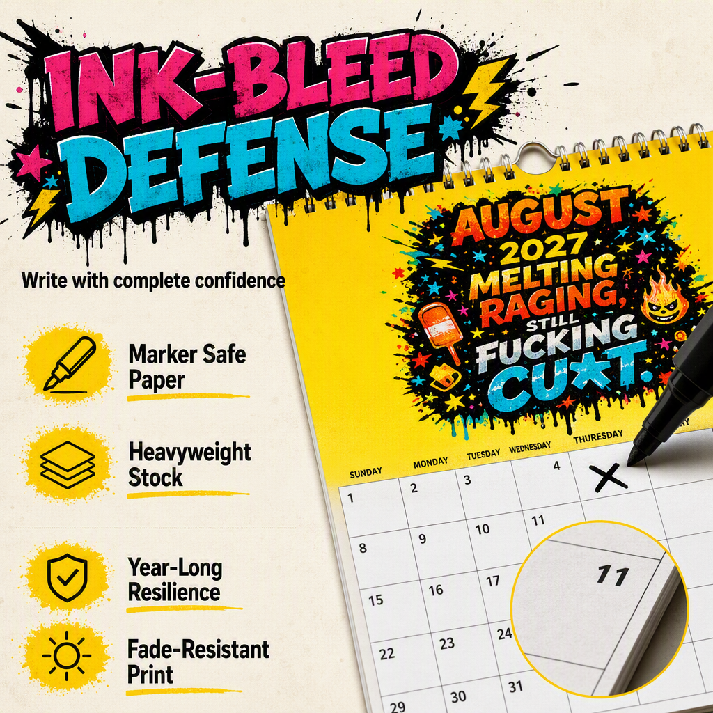 🎁2027 Year of the Cunt Wall Calendar – Bold Graffiti Humor Calendar📆🌟