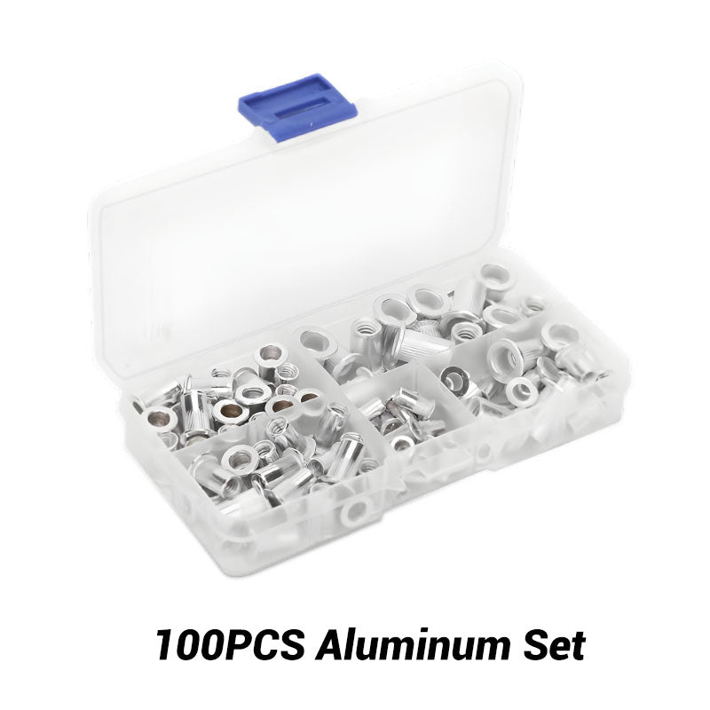 🔥Hot Promotion 49% Off💥Flat Head Threaded Insert Nut Rivet Nuts Set