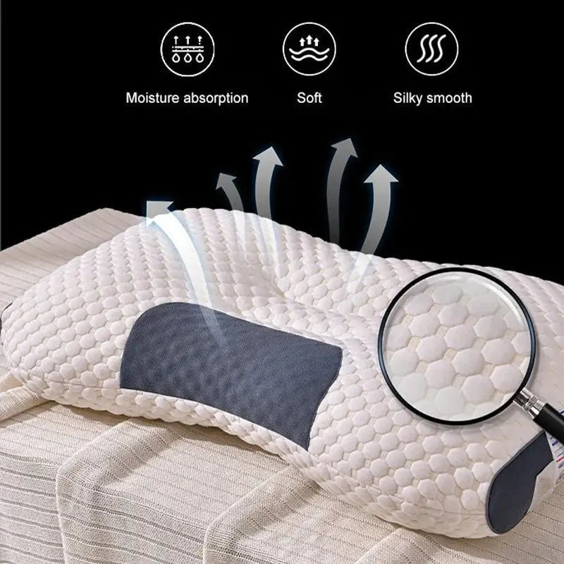 🛏️Antibacterial Neck Support Sleep-Aid Massage Pillow