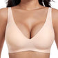 💜💜Soutiens-gorge sans armatures Jelly Wireless pour femmes, confortables et sans coutures, push-up, à décolleté plongeant, parfaits pour tous les jours.