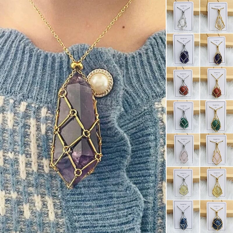 🎅Valentine's Day Promotion🎄Crystal Stone Holder Necklace
