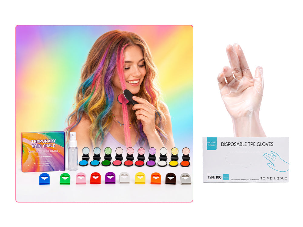 🌈12-Color Temporary Hair Chalk Applicator Set