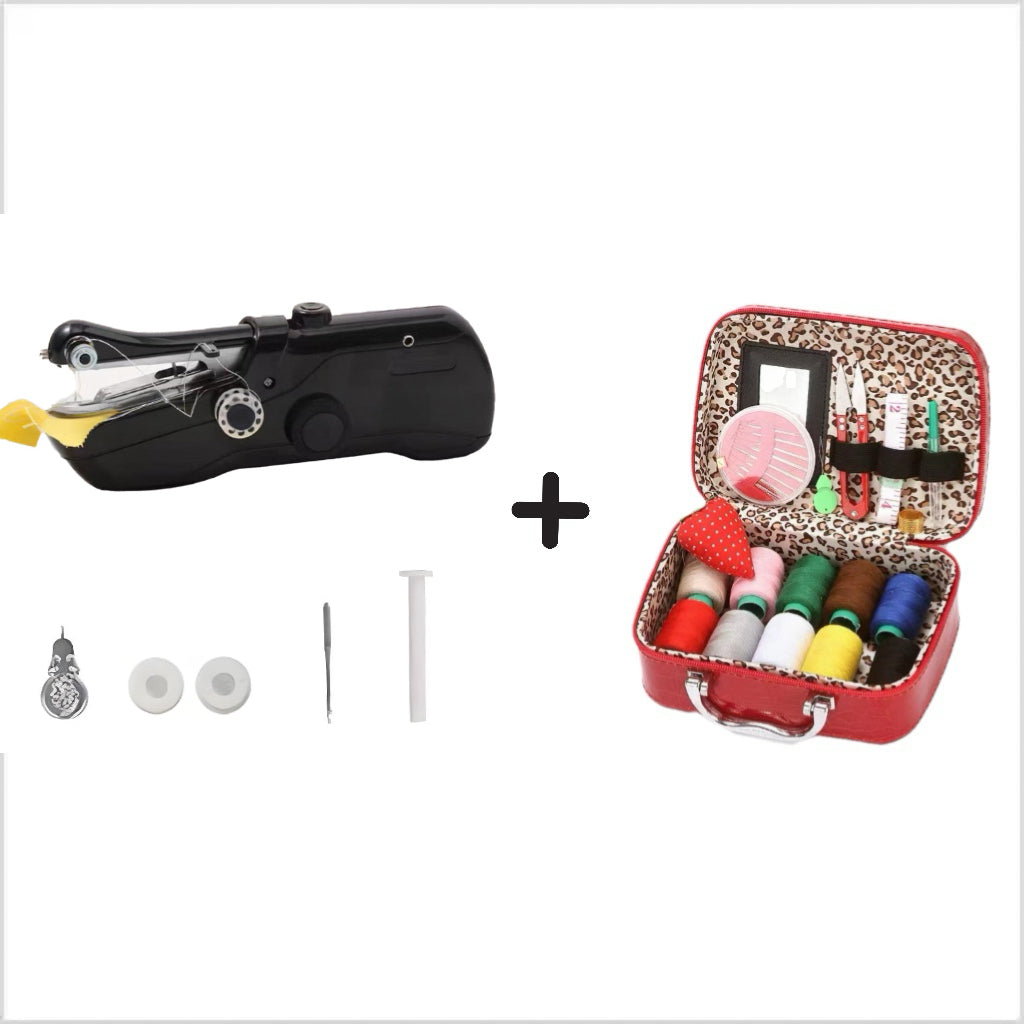 🧵 Mini máquina de coser eléctrica: ligera y portátil. &  ¡Fácil de usar! ✨