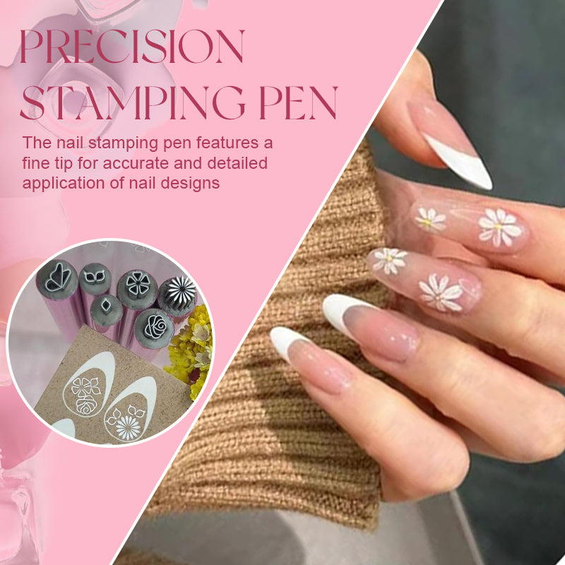 🔥Special Hot Sale 49% OFF🔥 Compact and Portable Nail Art Stamp Pen Set（Easy to use even for beginners）