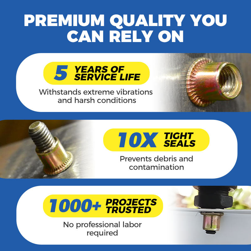 🔥Hot Promotion 49% Off💥Flat Head Threaded Insert Nut Rivet Nuts Set