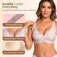 💜💜Soutiens-gorge sans armatures Jelly Wireless pour femmes, confortables et sans coutures, push-up, à décolleté plongeant, parfaits pour tous les jours.