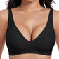 💜💜Soutiens-gorge sans armatures Jelly Wireless pour femmes, confortables et sans coutures, push-up, à décolleté plongeant, parfaits pour tous les jours.