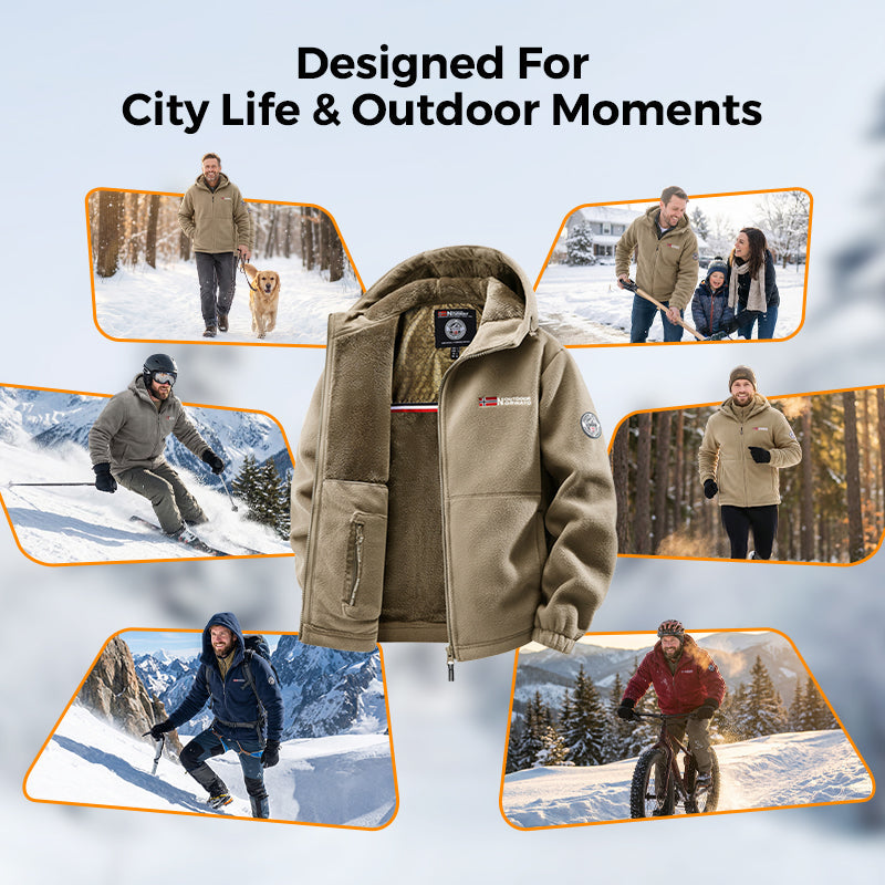 🎁Nuovi arrivi 2026💥Giacca casual unisex con cappuccio, riscaldata e isolante in grafene (con tasche interne), versione migliorata.