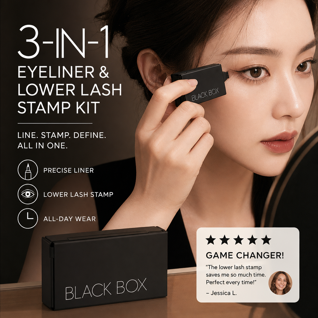 ✨👁️ Ny ankomst 3-i-1 eyeliner i 2026 &  Stempelsett for nedre vippekant – presisjonsspiss, stempelapplikator &  flekkfri – Alt-i-ett for enkel øyesminke 🎨