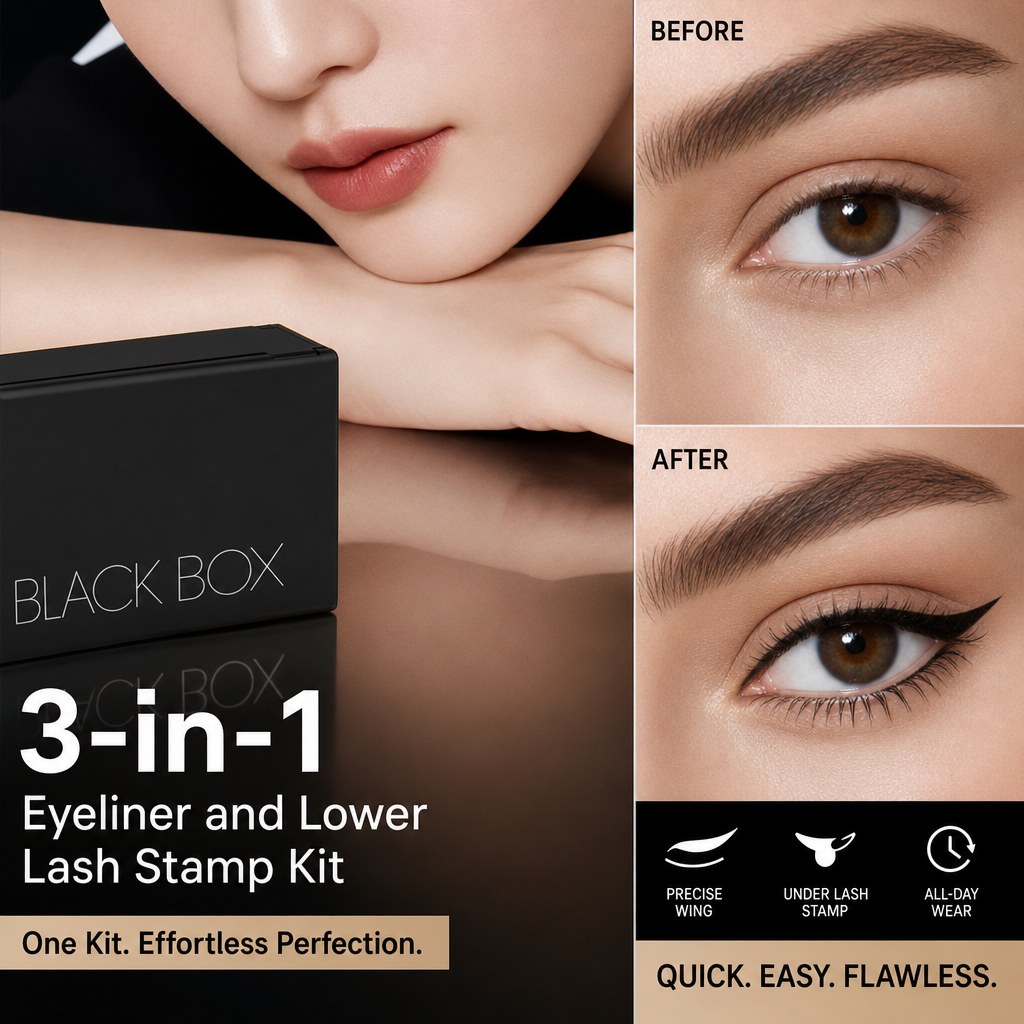 ✨👁️ Ny ankomst 3-i-1 eyeliner i 2026 &  Stempelsett for nedre vippekant – presisjonsspiss, stempelapplikator &  flekkfri – Alt-i-ett for enkel øyesminke 🎨