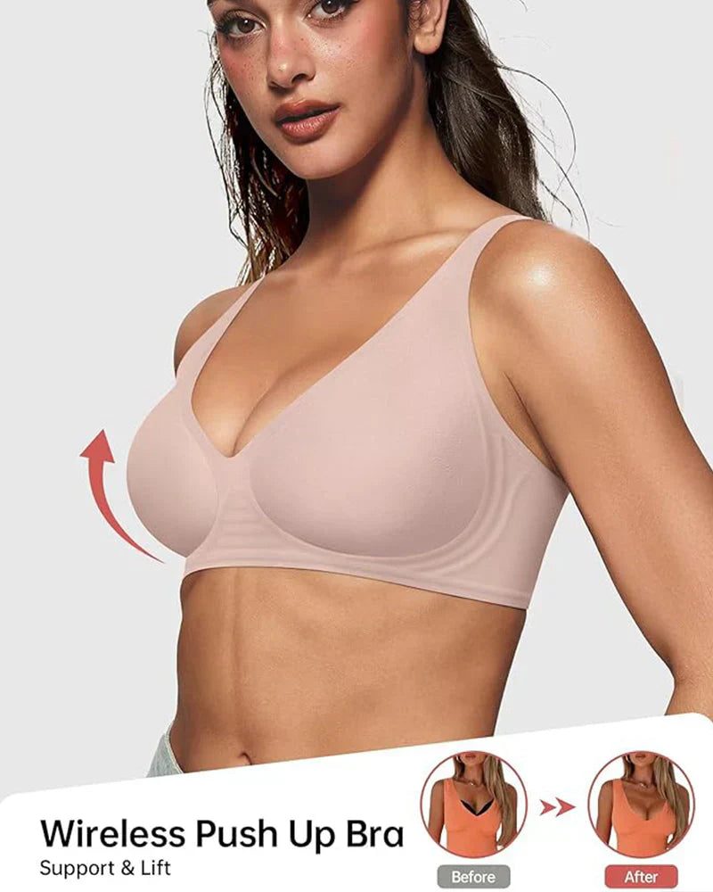 🍃Summer Hot Sale 49% OFF⏰Deep V Plunge Push-up Wirefree Seamless Bra