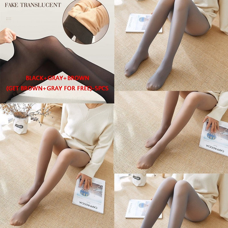 🎅Christmas sale-61% OFF🎁warm plush lined elasticated tights