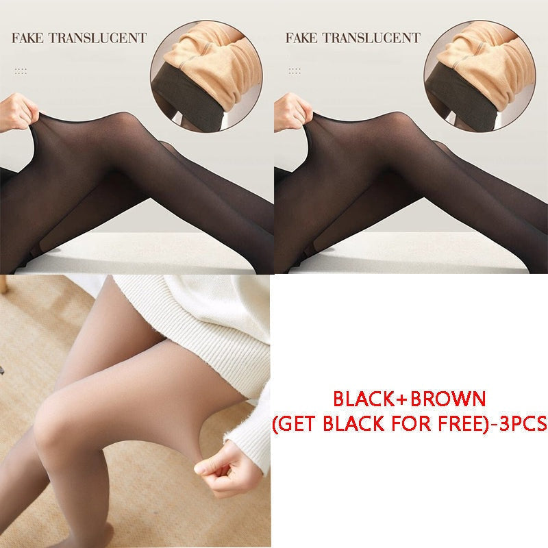 🎅Christmas sale-61% OFF🎁warm plush lined elasticated tights