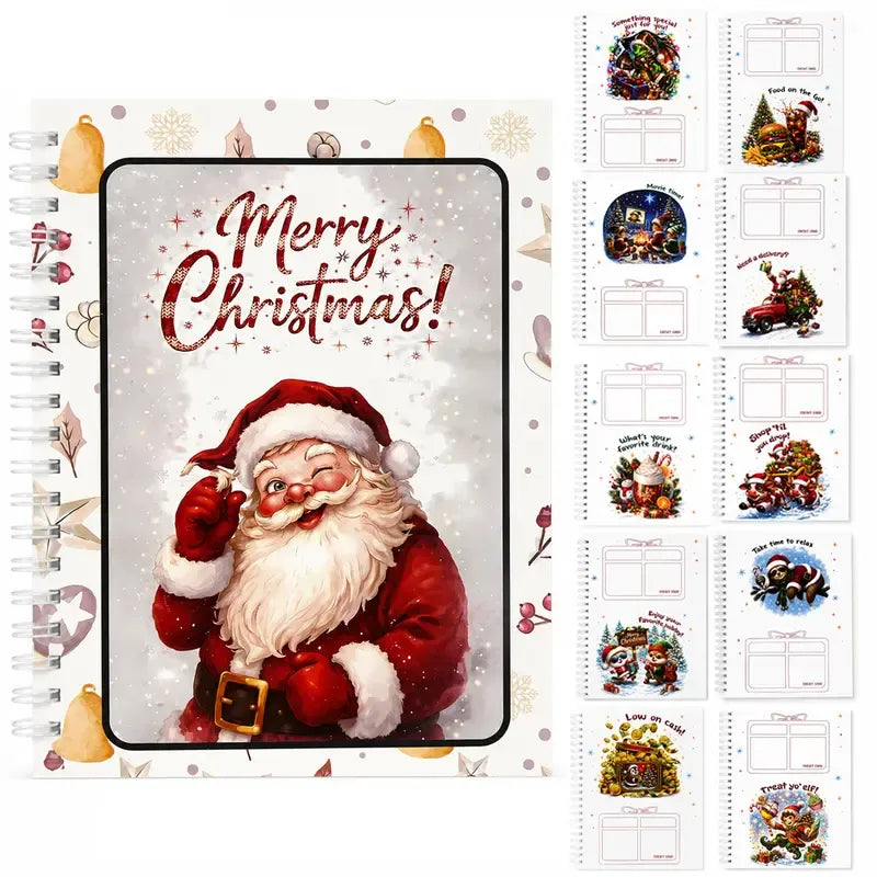 🎅Julegavekorthæfte -🎁DIY spiralbundet julegavekortholderbog