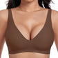 💜💜Soutiens-gorge sans armatures Jelly Wireless pour femmes, confortables et sans coutures, push-up, à décolleté plongeant, parfaits pour tous les jours.