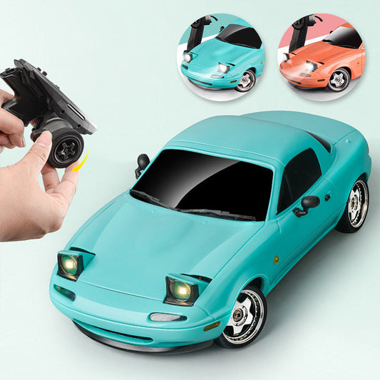 🏎️1/18 Scale RC Car Toy with LED Light🏎️ （Equipped with remote control handle）