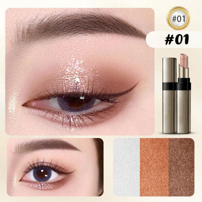 🎁Christmas sale is ending soon🎄Time-Saving 3 Color Gradient Eyeshadow Stick for Beginner