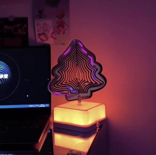 The best Christmas gift 🎁🎁3D Rotating Color Changing Ambient Lamp With App + Remote Control