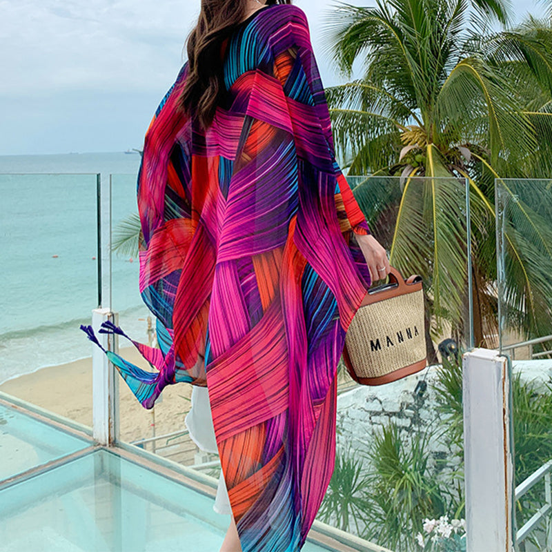 🔥Christmas Early Sale 80% off🎁🎄Women's Round Neck Colorful Lightweight Casual Shawl