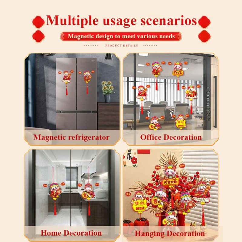 ✨Good fortune in the new year✨Cute God of Wealth Fridge Magnet