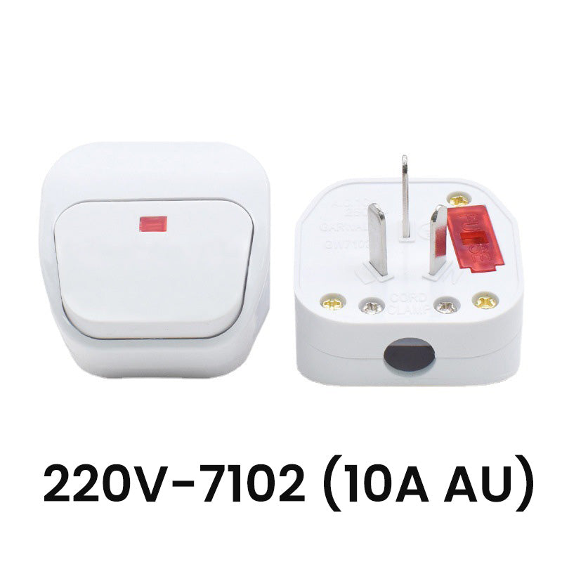 AU 3 Pin 250V AC Plug with Switch and Safety Fuse