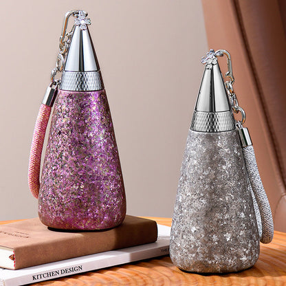 🔥2025 HOT SALE🔥 Titanium Portable Tapered Straw Insulated Water Bottle