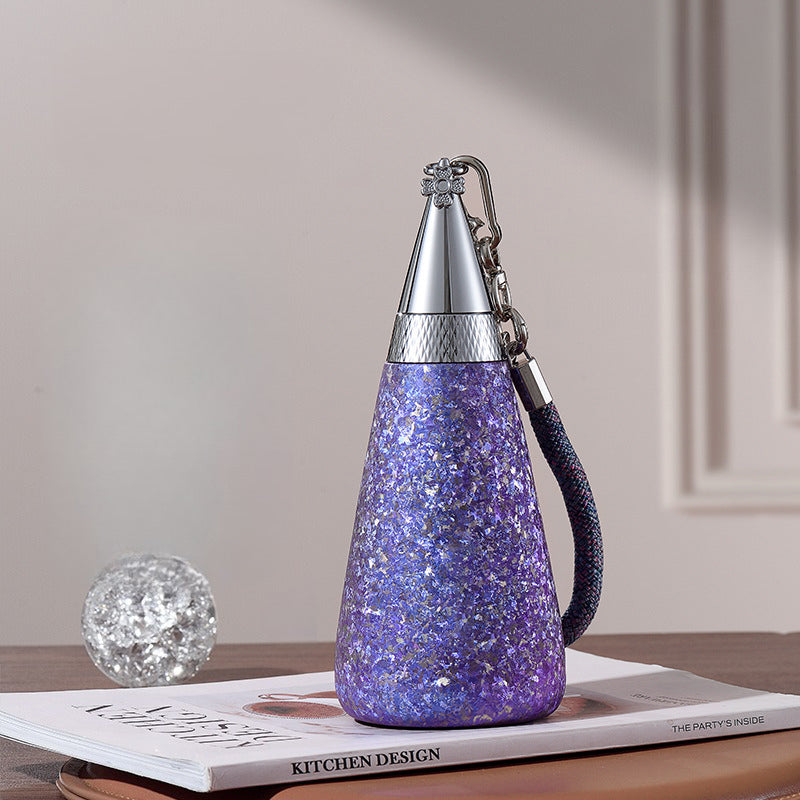 🔥2025 HOT SALE🔥 Titanium Portable Tapered Straw Insulated Water Bottle