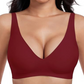 💕 Jelly Wireless Womens Comfortable Wireless Bras Push Up Bralettes Seamless Tshirts Bras Deep V Everyday Bras