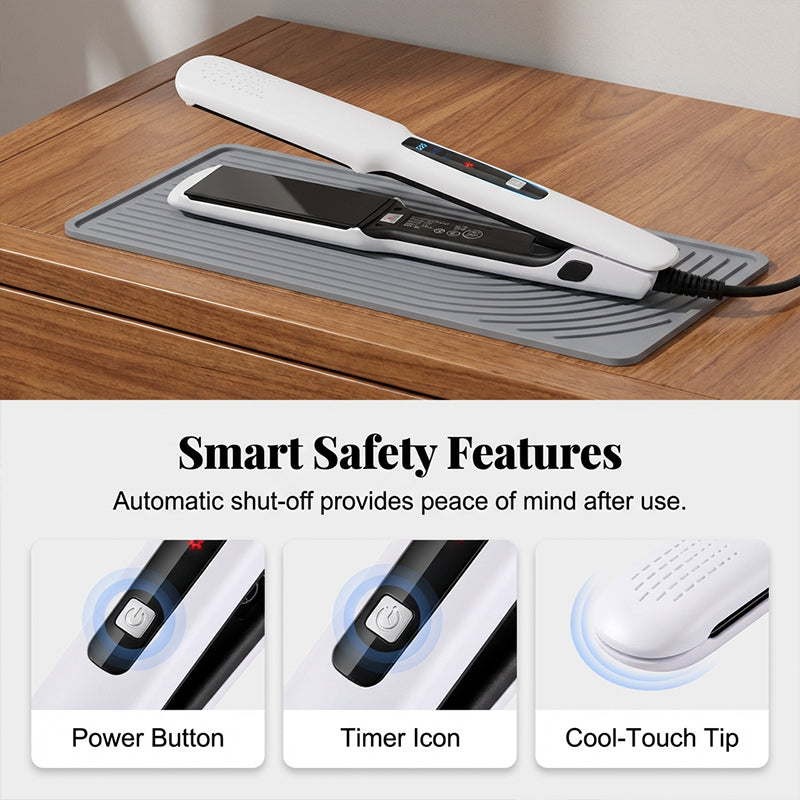 💅 LIMITED TIME 50% OFF! 🌸2-in-1 Hair Straightener and Curler with Negative Ionic Care