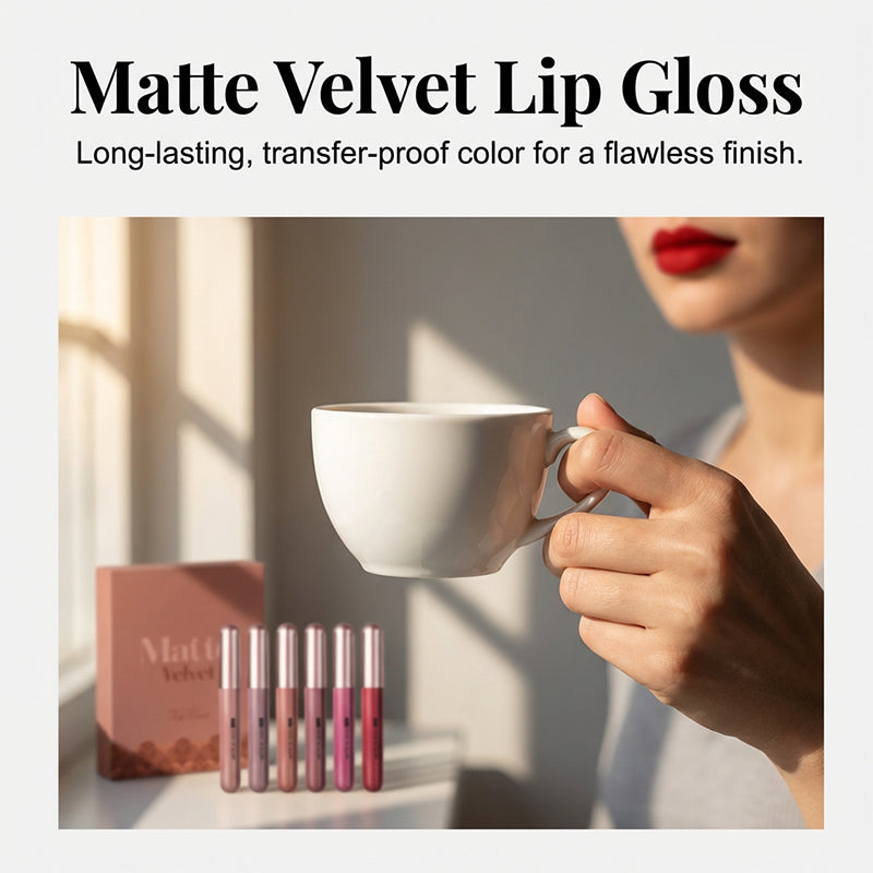 6-Piece Velvet Matte Liquid Lipstick Set