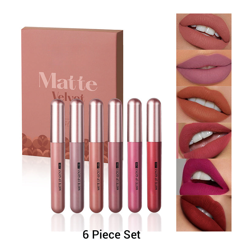 6-Piece Velvet Matte Liquid Lipstick Set