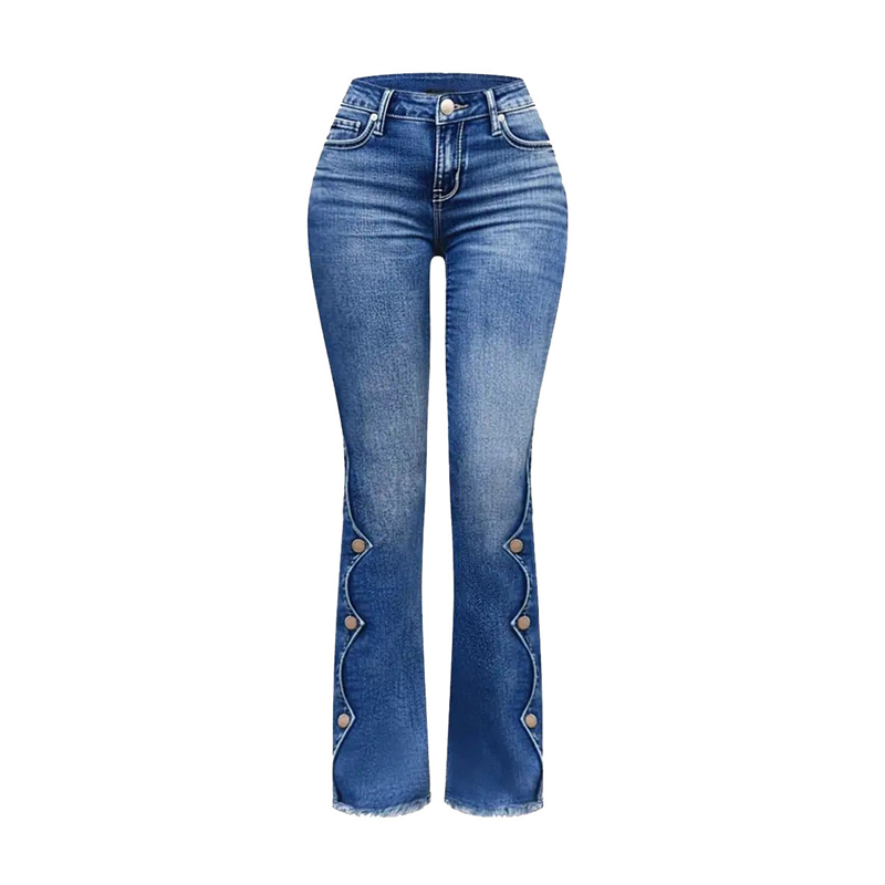 👖Women High Waisted Distressed Flare Jeans