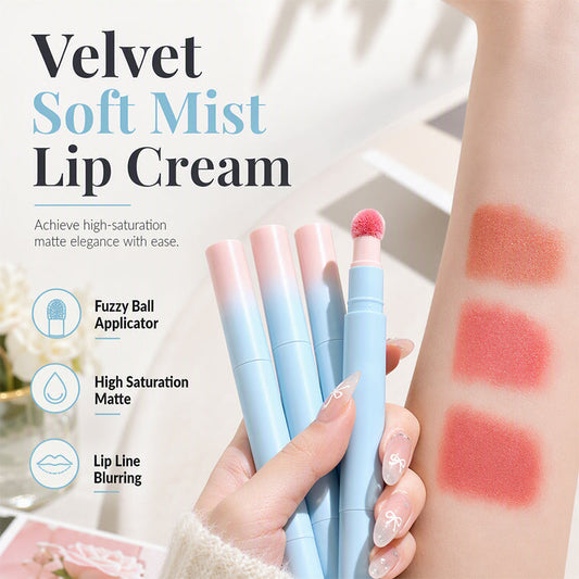 Buy 1 Get 2 Free👄Soft Matte Finish Lipstick with Puff Applicator💑