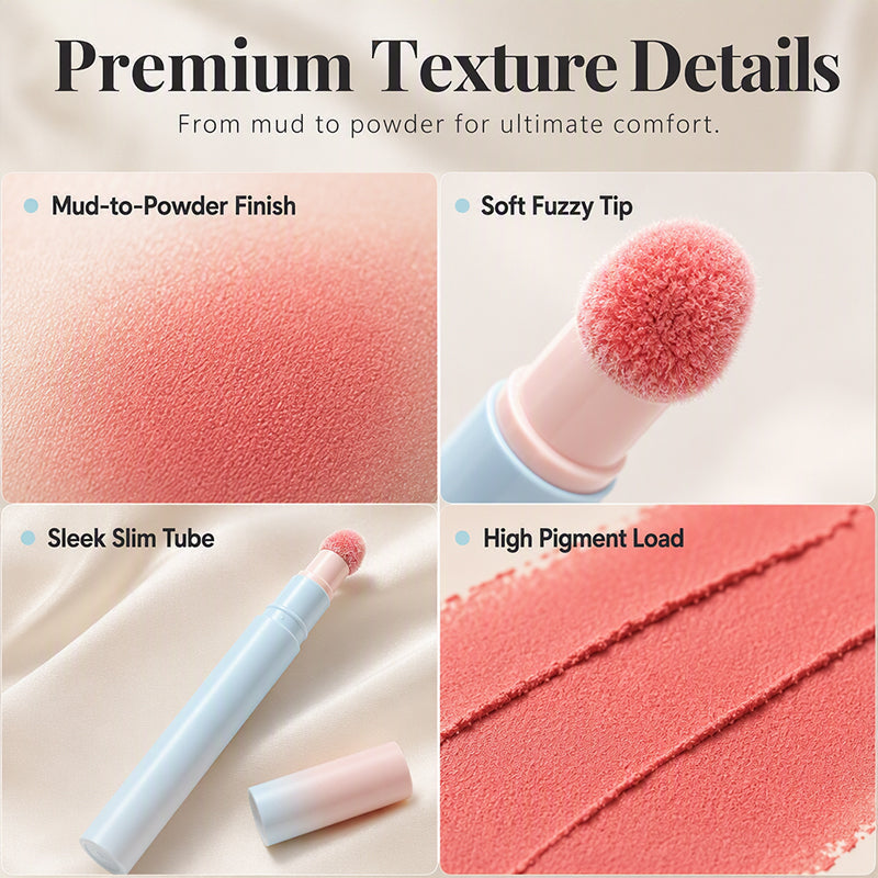 👄Soft Matte Finish Lipstick with Puff Applicator💑
