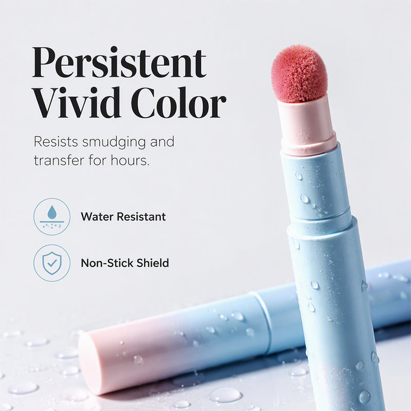 👄Soft Matte Finish Lipstick with Puff Applicator💑
