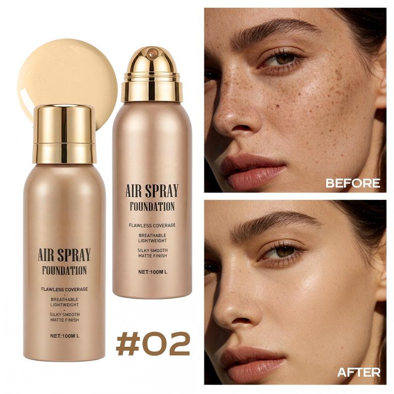 💦Vandfast, fejlfri air spray foundation, langtidsholdbar airbrush makeup, svedafvisende, opbyggelig dækning ✨
