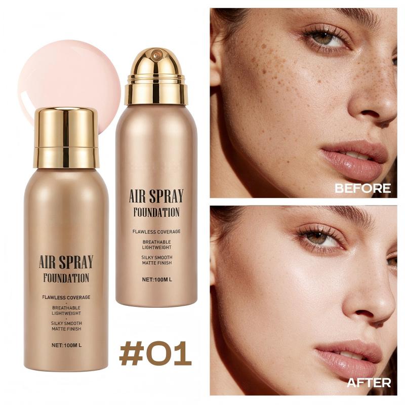 💦Vandfast, fejlfri air spray foundation, langtidsholdbar airbrush makeup, svedafvisende, opbyggelig dækning ✨