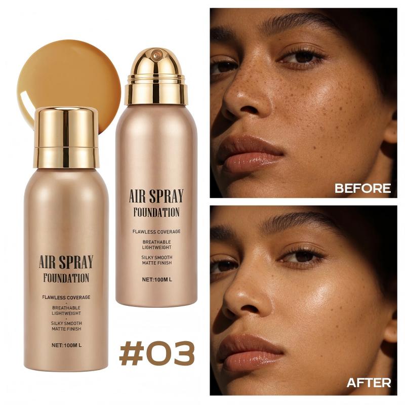 💦Vandfast, fejlfri air spray foundation, langtidsholdbar airbrush makeup, svedafvisende, opbyggelig dækning ✨