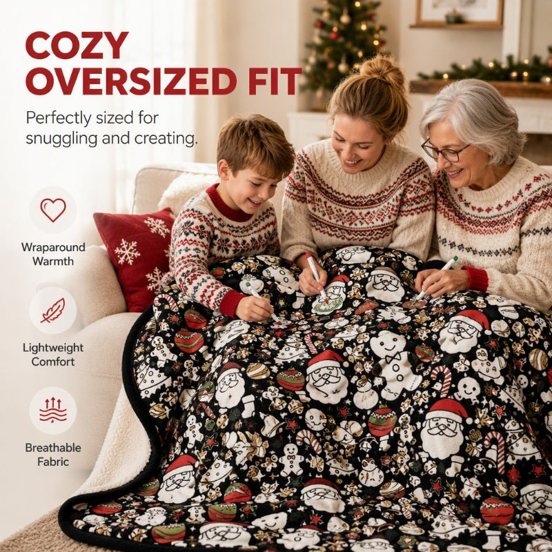 ✨Last Day 49% OFF🎨Family DIY Coloring Blanket for All Ages🎁Perfect Gift For Family & Friends